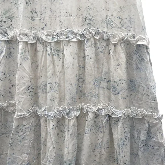 NEW BB DAKOTA X STEVE MADDEN Crystal Clear Print Tiered Midi Dress Small 0036 - Picture 6 of 11